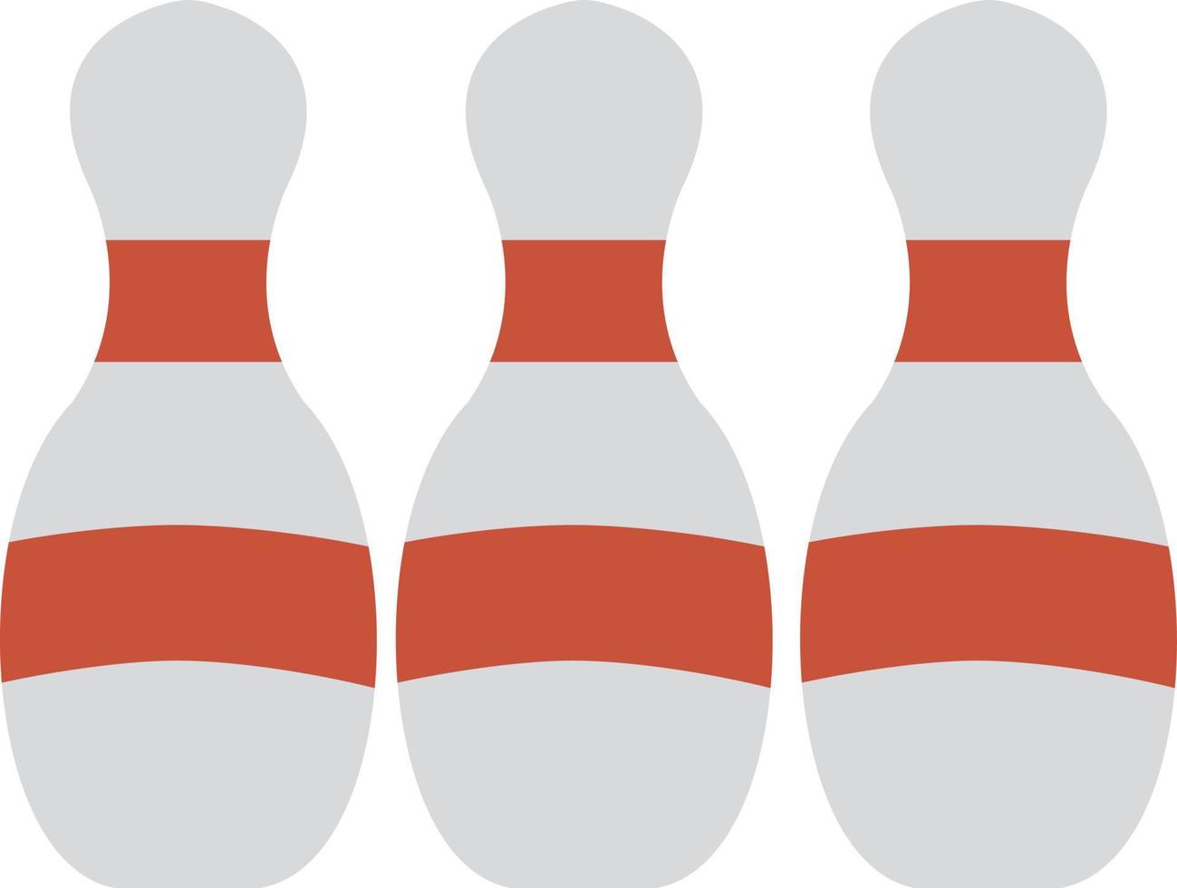 Bowling Pins Flat Icon vector