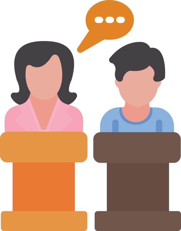 Debate Flat Icon vector