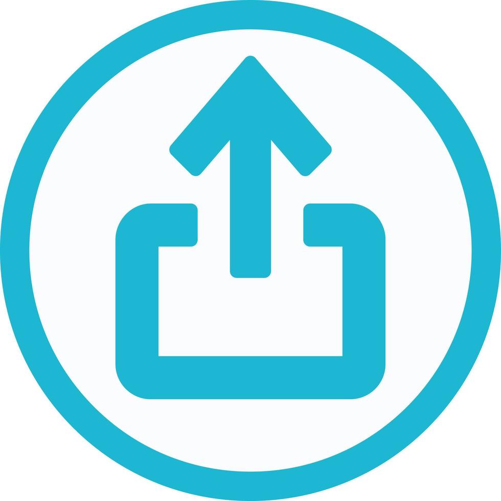 Upload Arrow Flat Icon vector