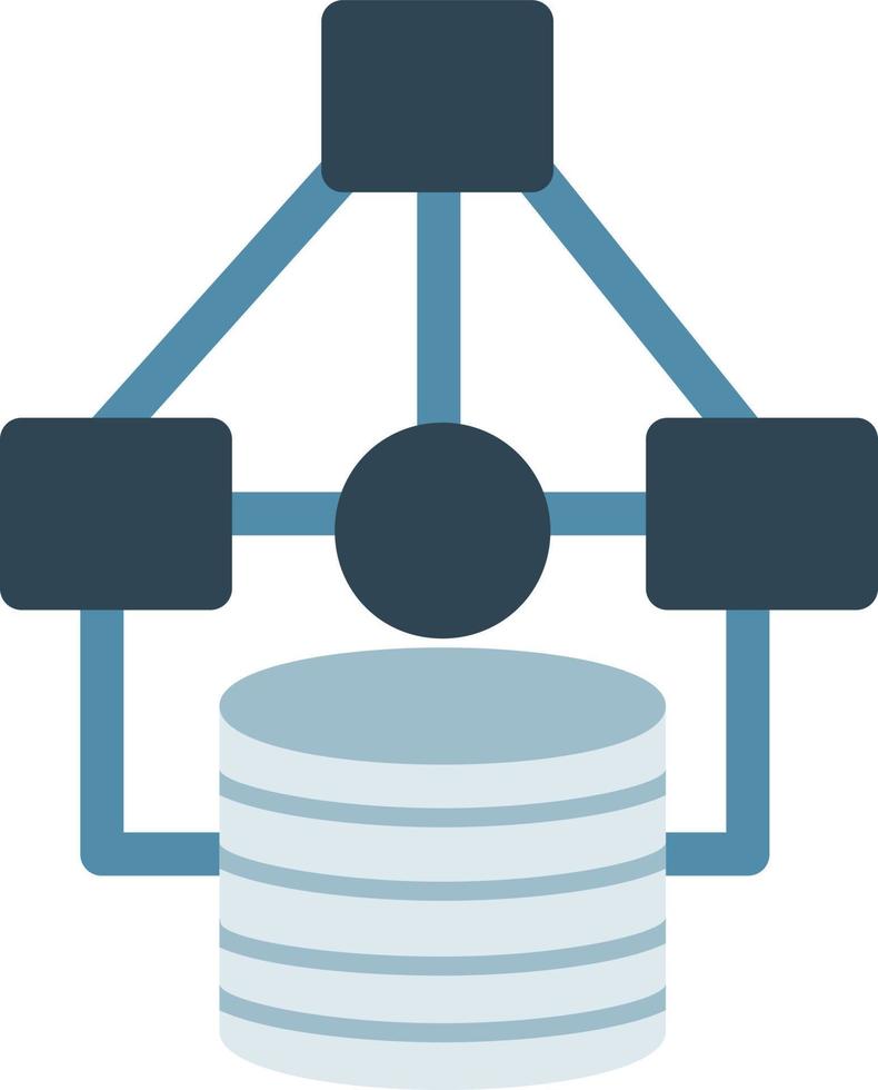 Data Modelling Flat Icon vector