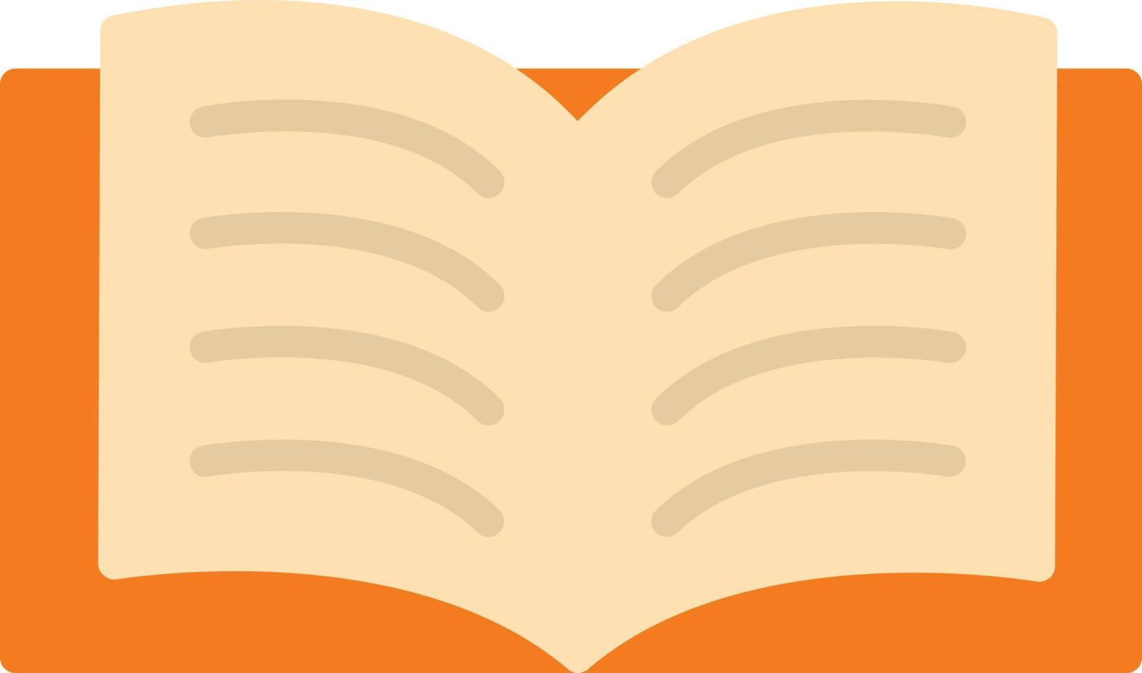 Reading Book Flat Flat Icon vector