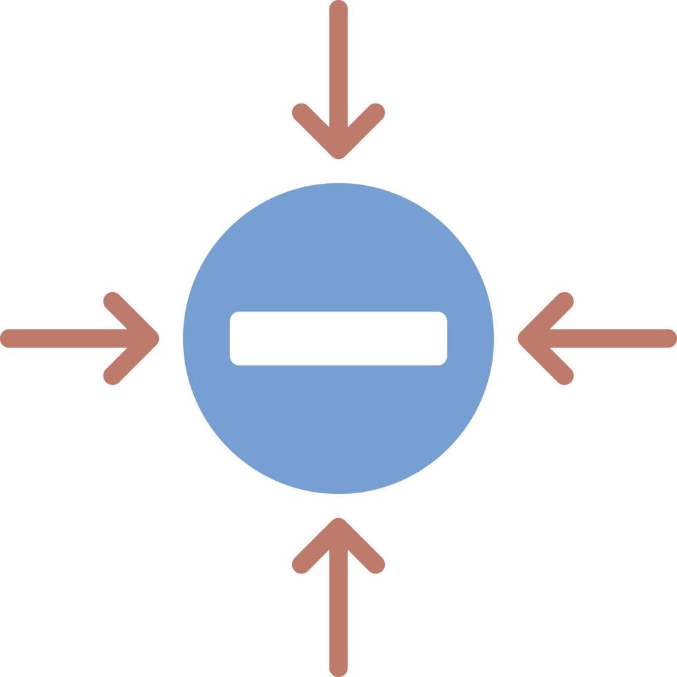 Negative Flat Icon vector
