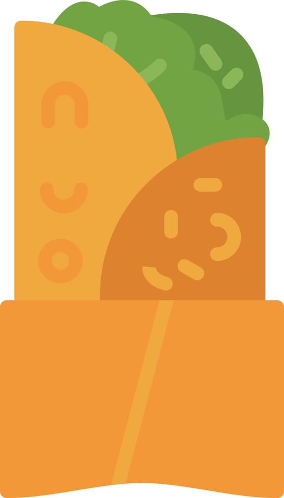 Doner Kebab Flat Icon vector