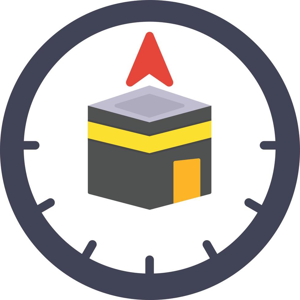 Qibla Flat Icon vector