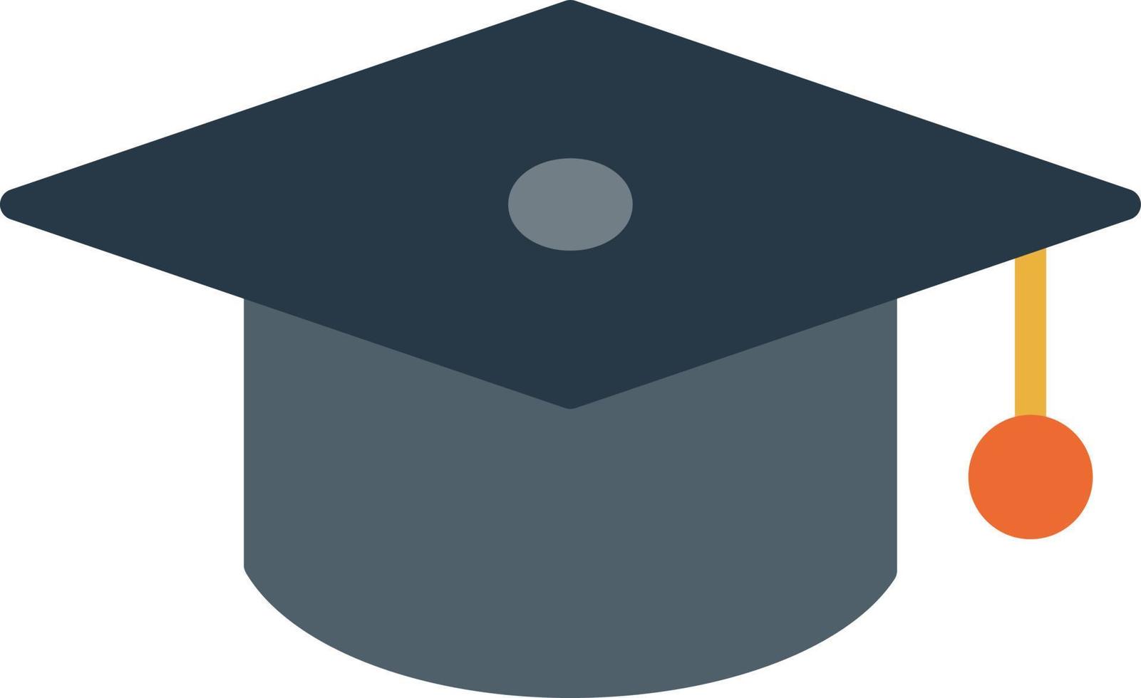 Graduation Hat Flat Icon vector