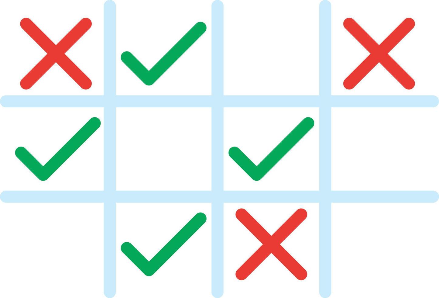 Tic Tac Toe Flat Icon vector