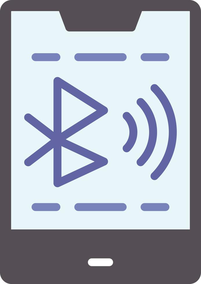 icono plano de señales bluetooth vector