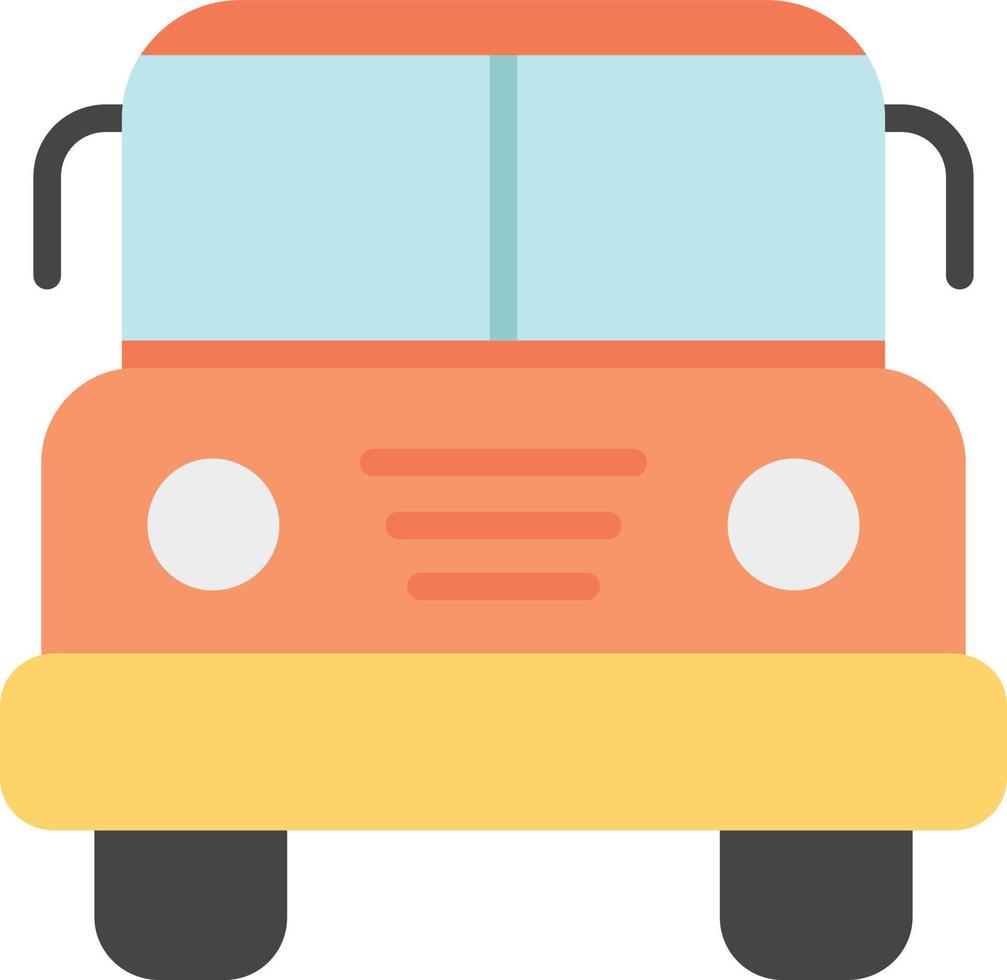 icono plano del autobús escolar vector