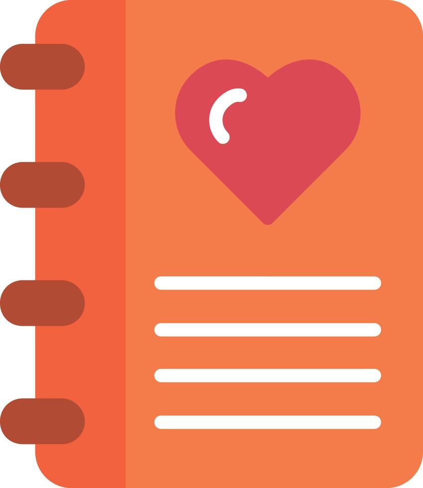 Diary Flat Icon vector