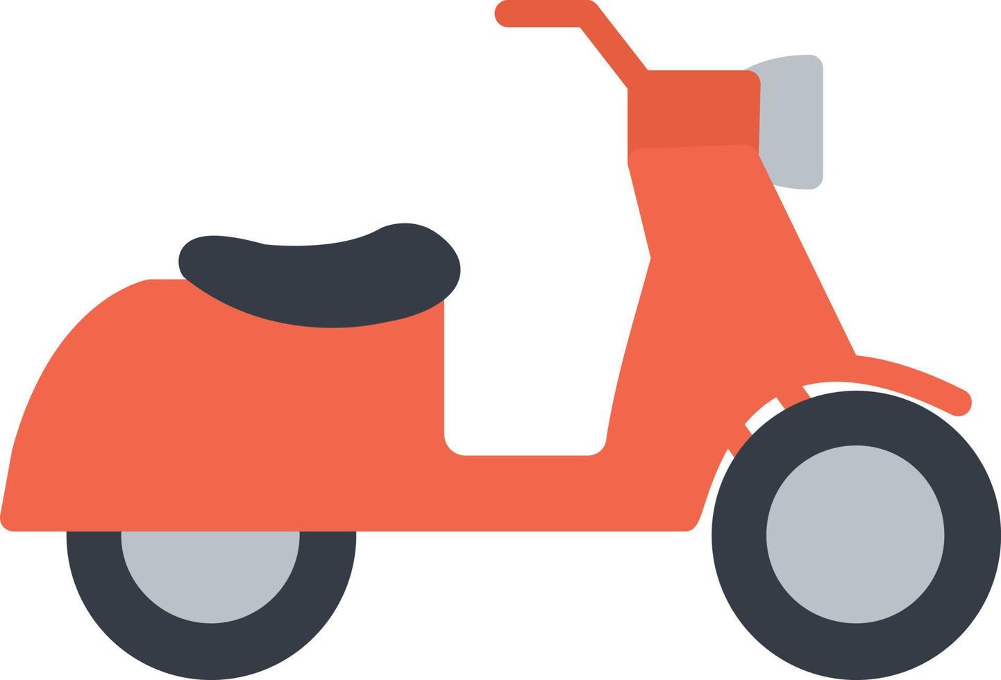 icono plano de scooter vector