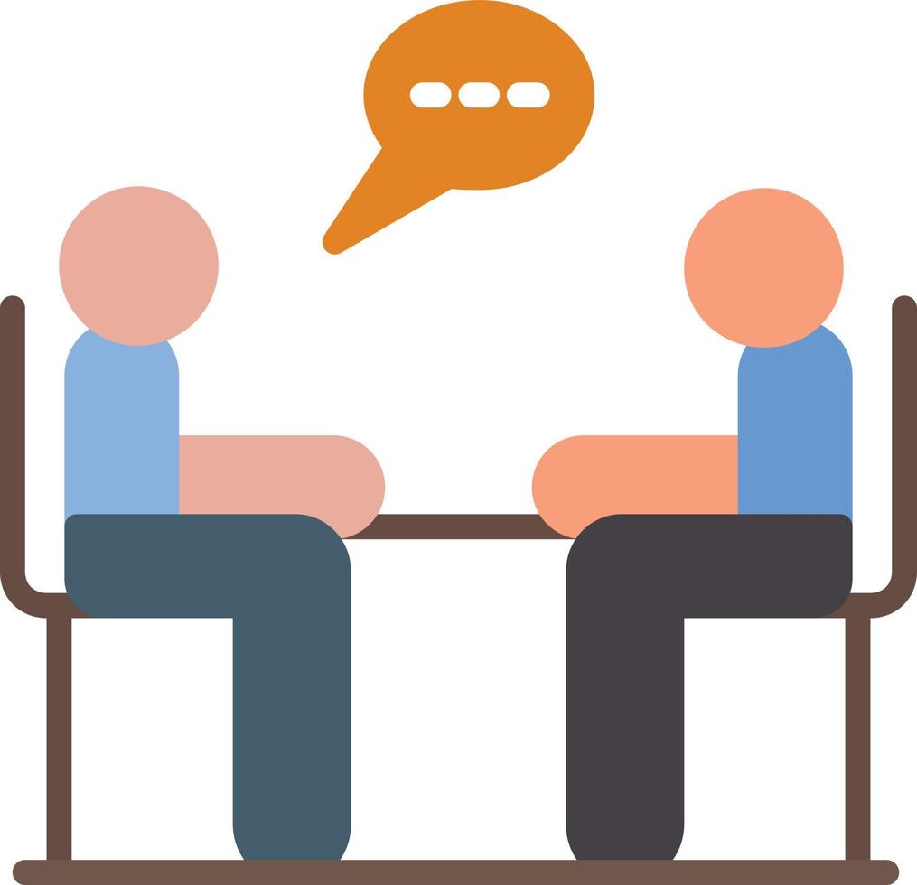 Interview Flat Icon vector