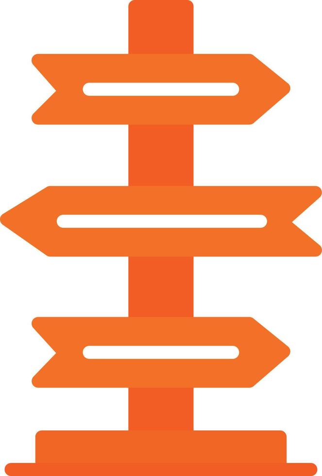 Sign Post Flat Icon vector