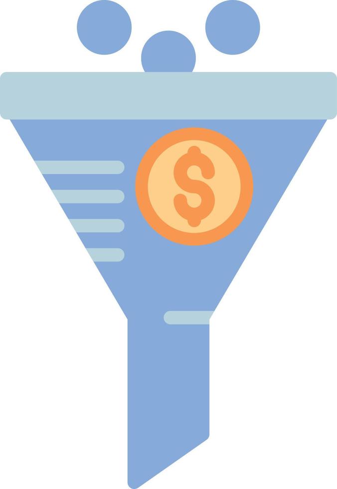 Sales Funnel Flat Icon vector