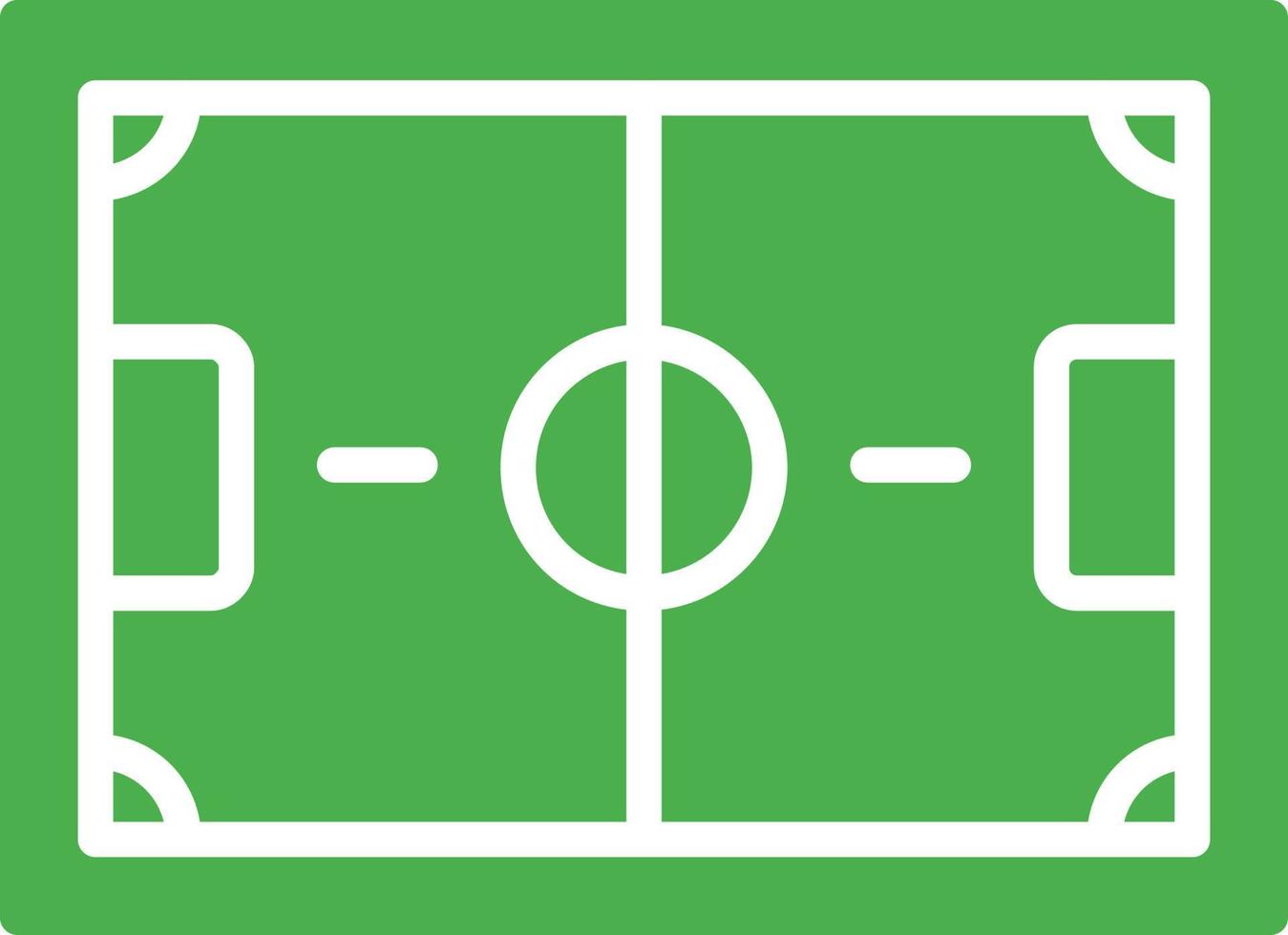 campo de fútbol plano icono plano vector