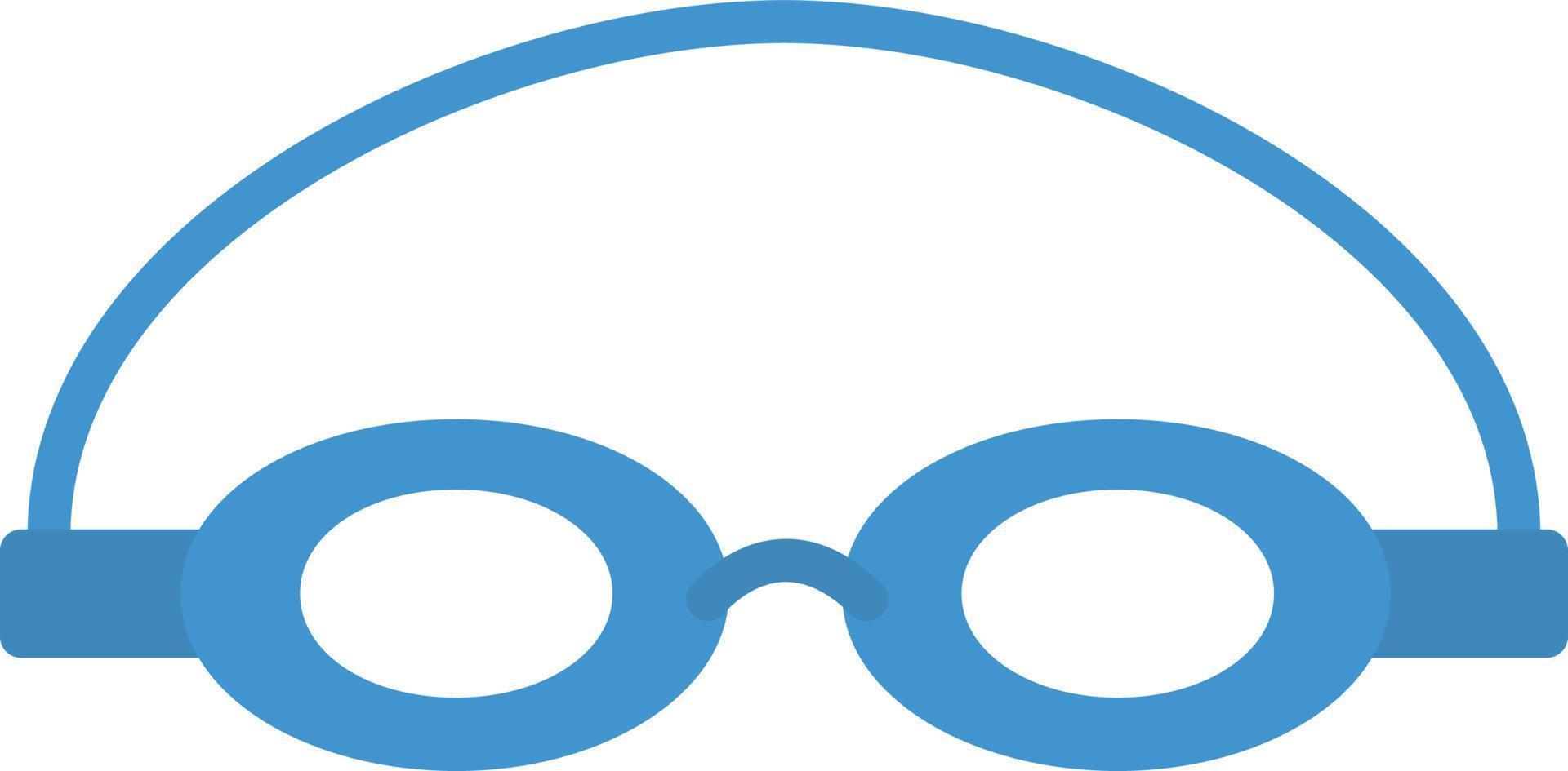 icono plano de gafas de nadadores vector
