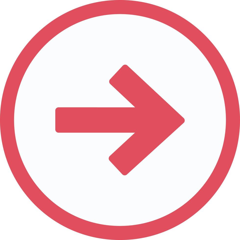 Right Arrow Flat Icon vector