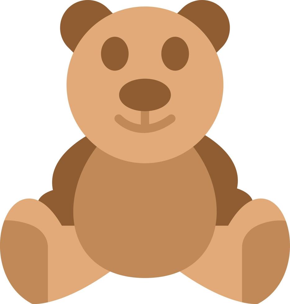 Teddy Bear Flat Icon vector