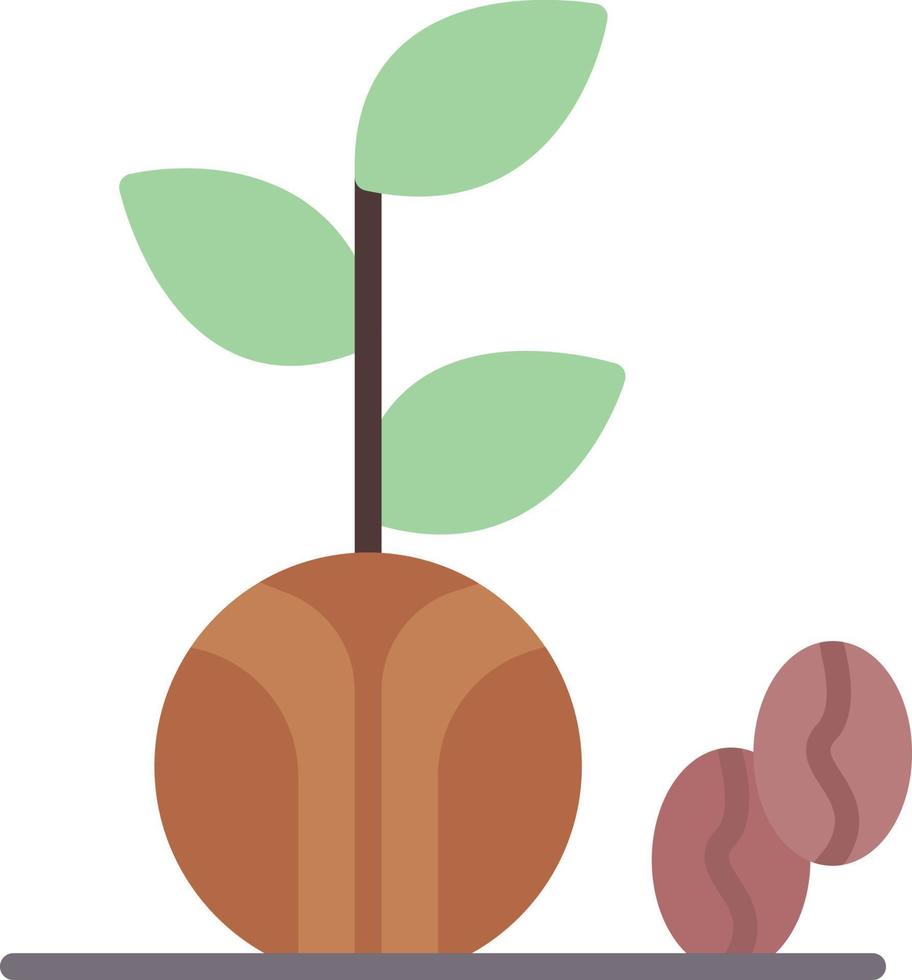 Coffee Plant Flat Icon vector