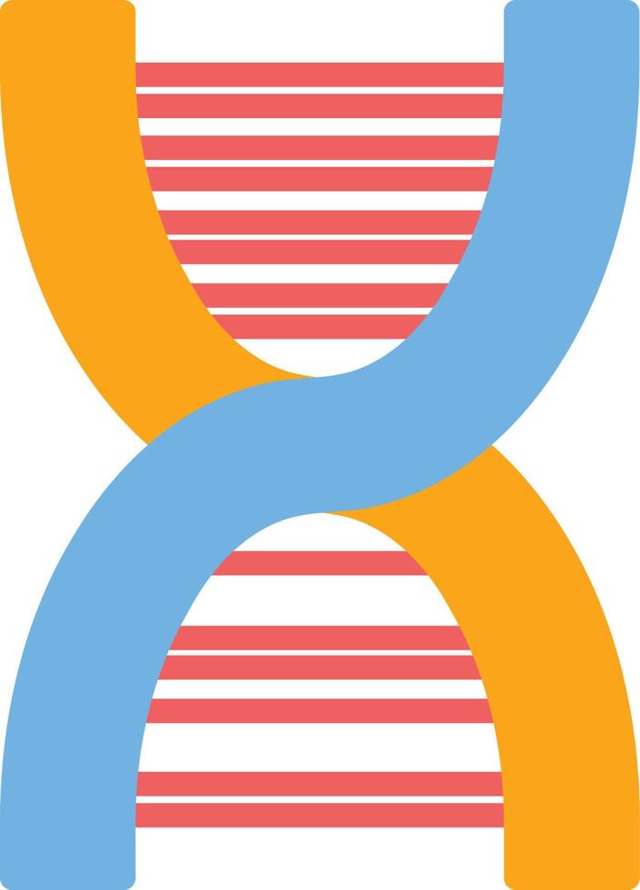Dna Flat Icon vector