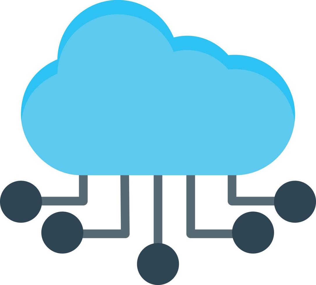 Data Network Flat Icon vector