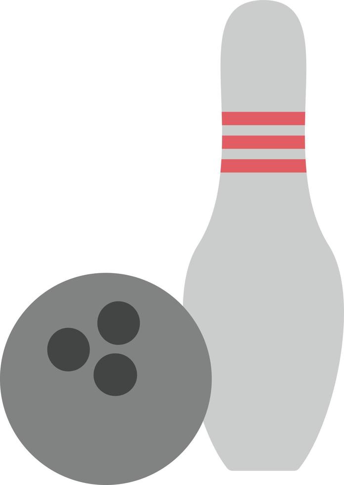 icono plano de bolos vector