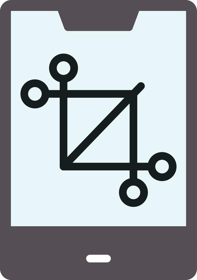 Crop Flat Icon vector