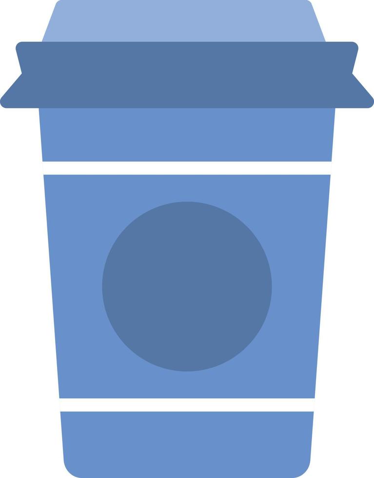 vaso de plástico icono plano vector