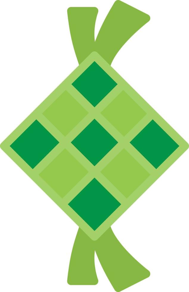 icono plano de ketupat vector