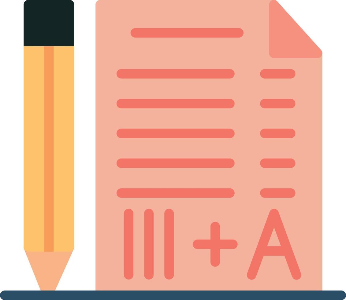 Exam Flat Icon vector