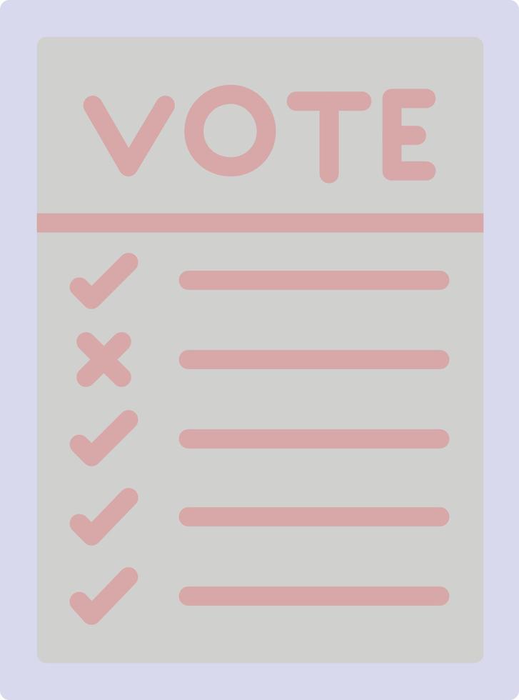 Ballot Paper Flat Icon vector