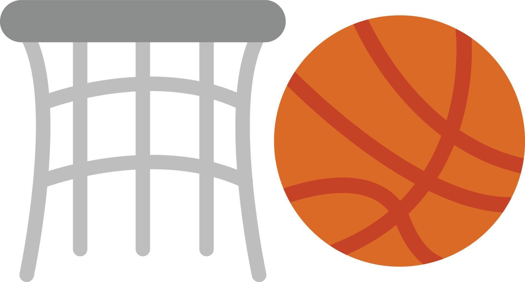 icono plano de baloncesto vector