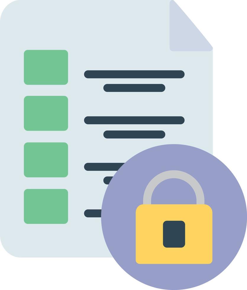 Data Security Flat Icon vector