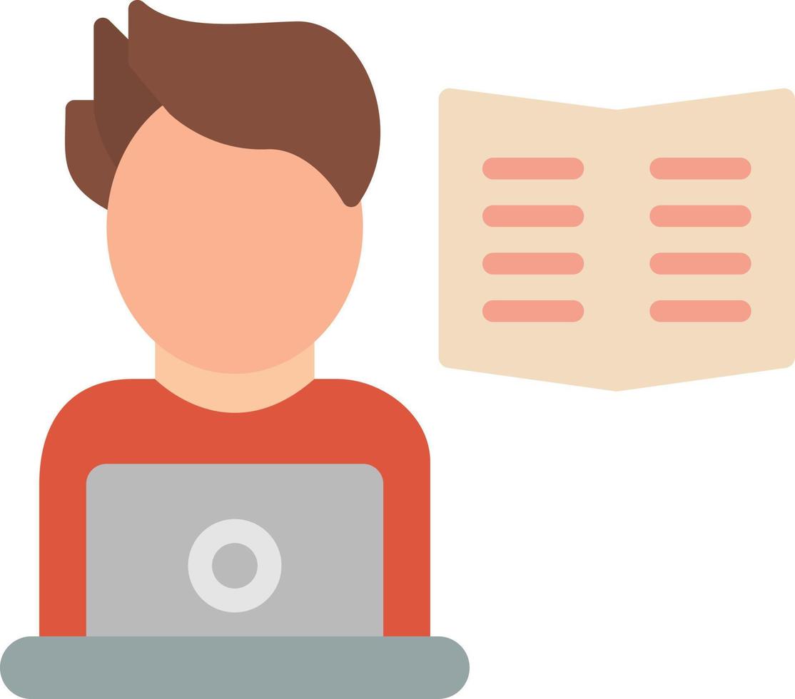 Study Flat Icon vector