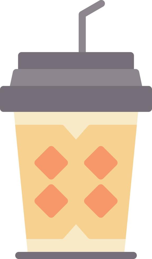 Cold Coffee Flat Icon vector