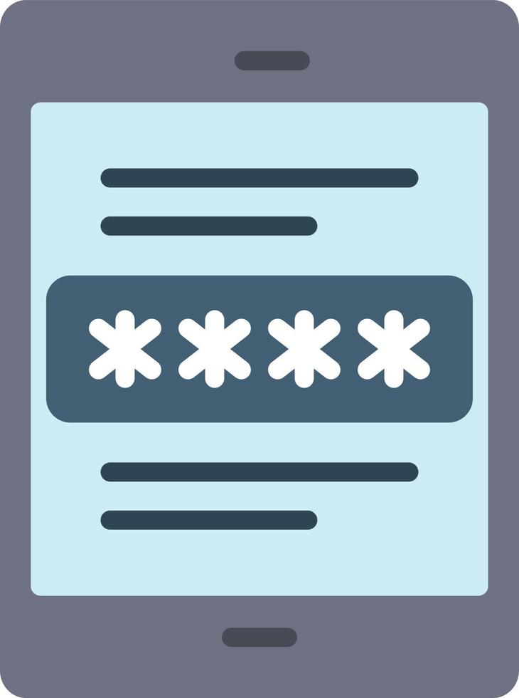 Password Flat Icon vector