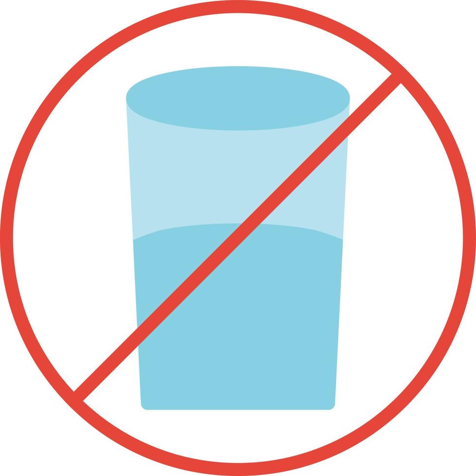 no beber icono plano vector