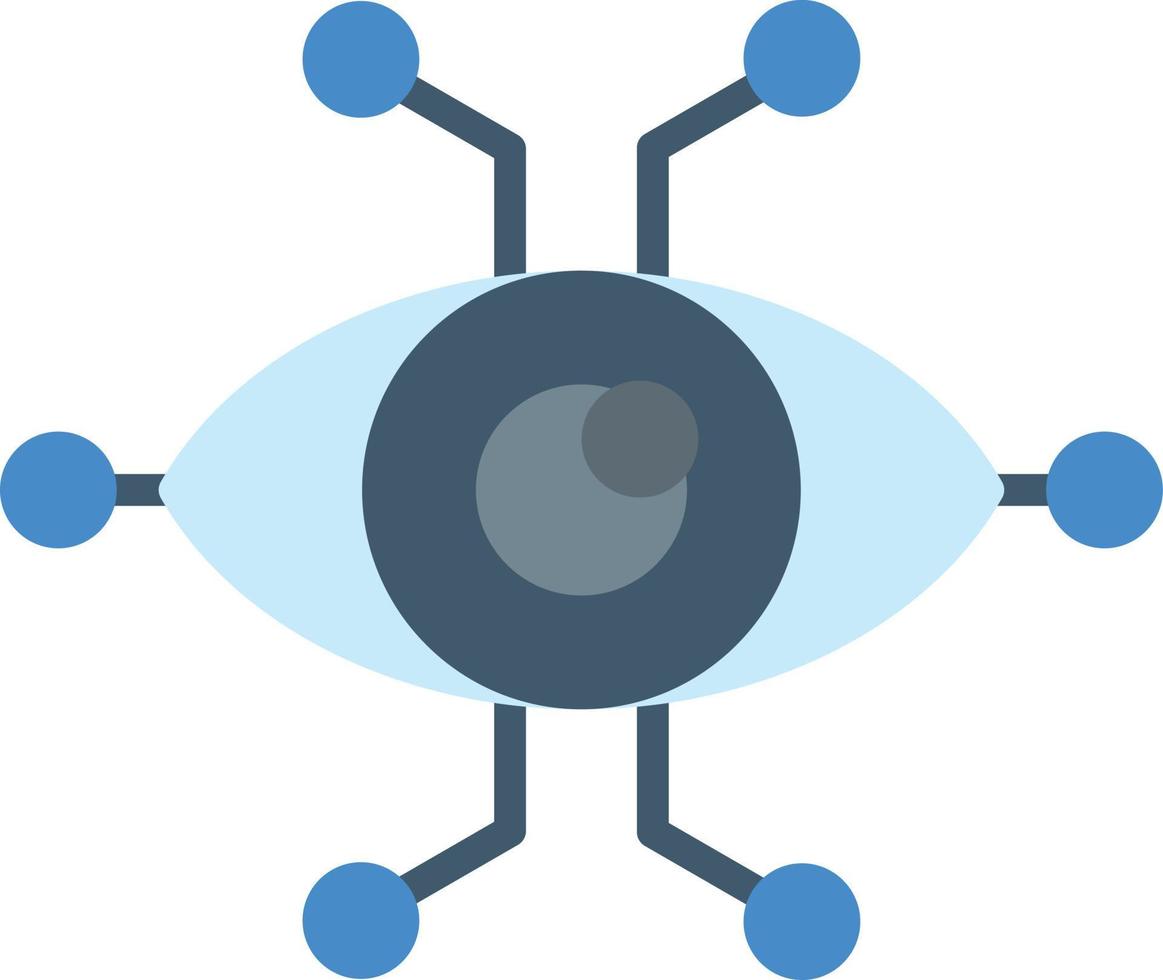 Cyber Eye Flat Icon vector