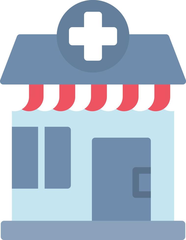 Pharmacy Building Flat Icon vector