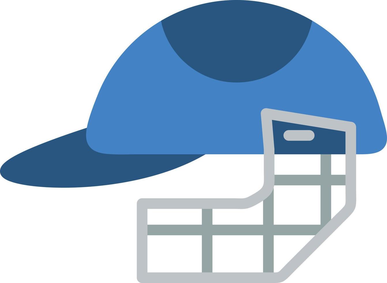 Cricket Helmet Flat Icon vector