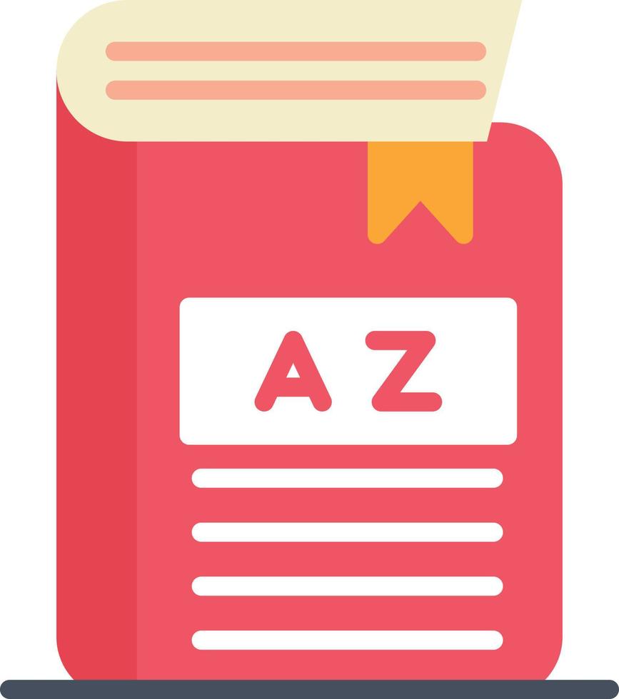 Dictionary Flat Icon vector