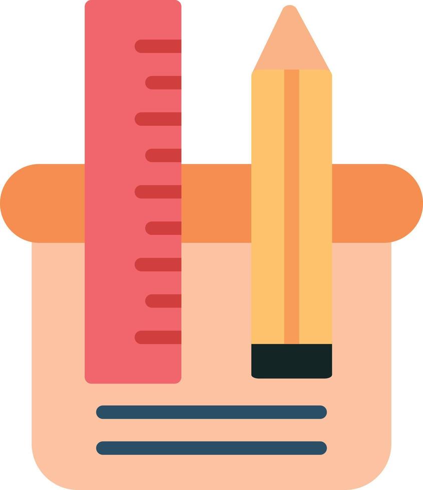 Drawing Tools Flat Icon vector