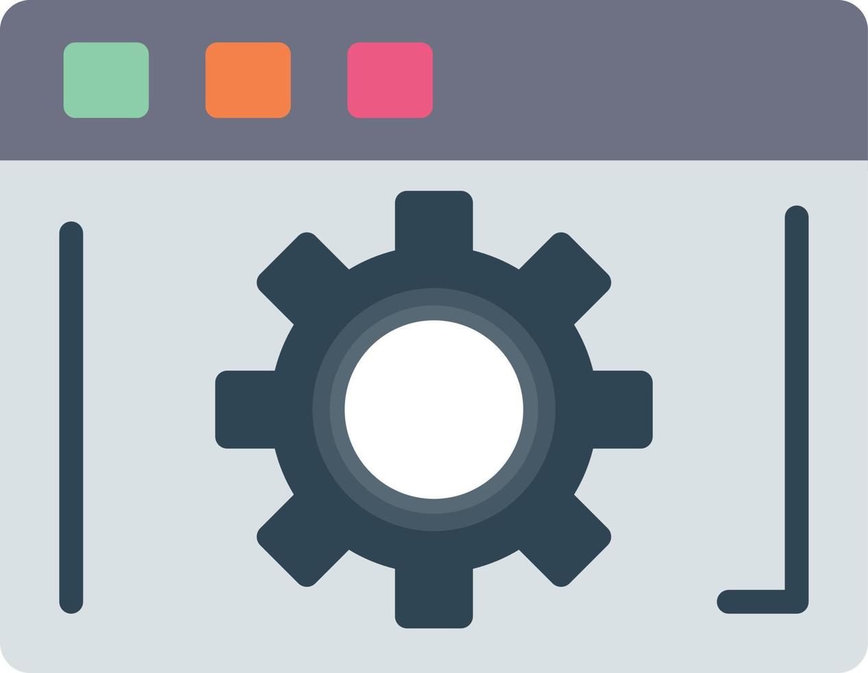 Browser Settings  Flat Icon vector