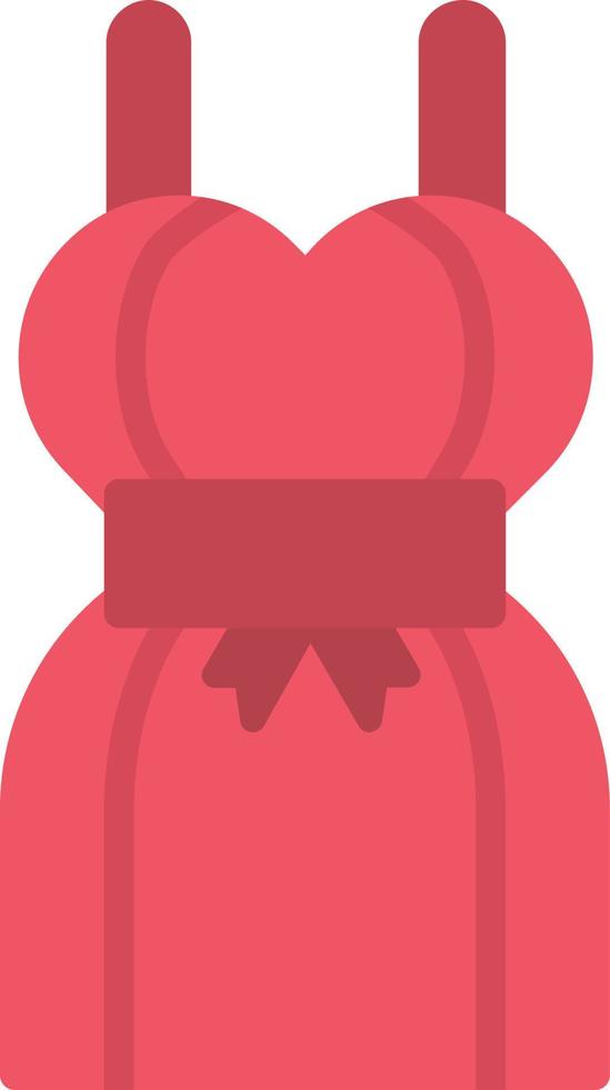 Bride Dress Flat Icon vector