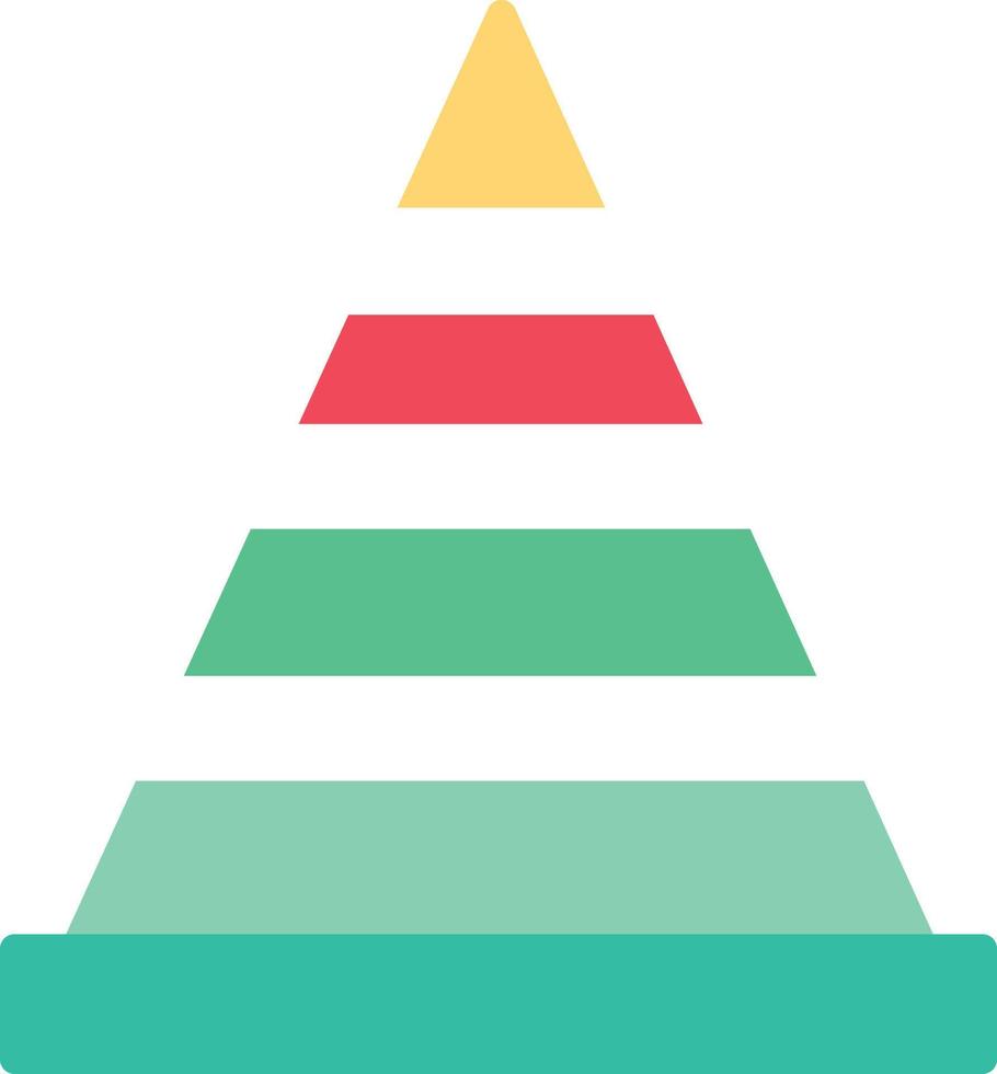 pyramid chart Flat Icon vector