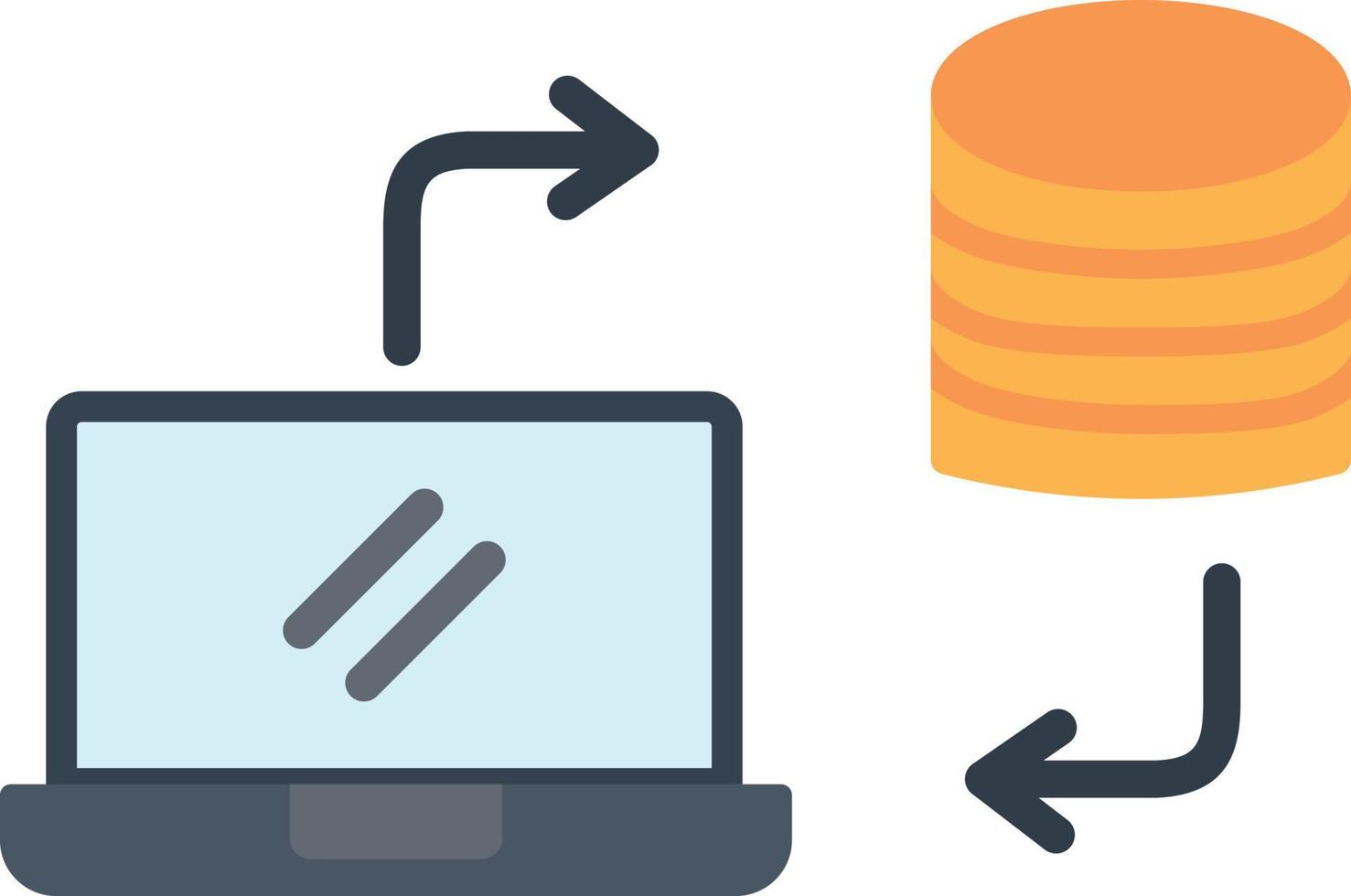 icono plano de almacenamiento de datos vector