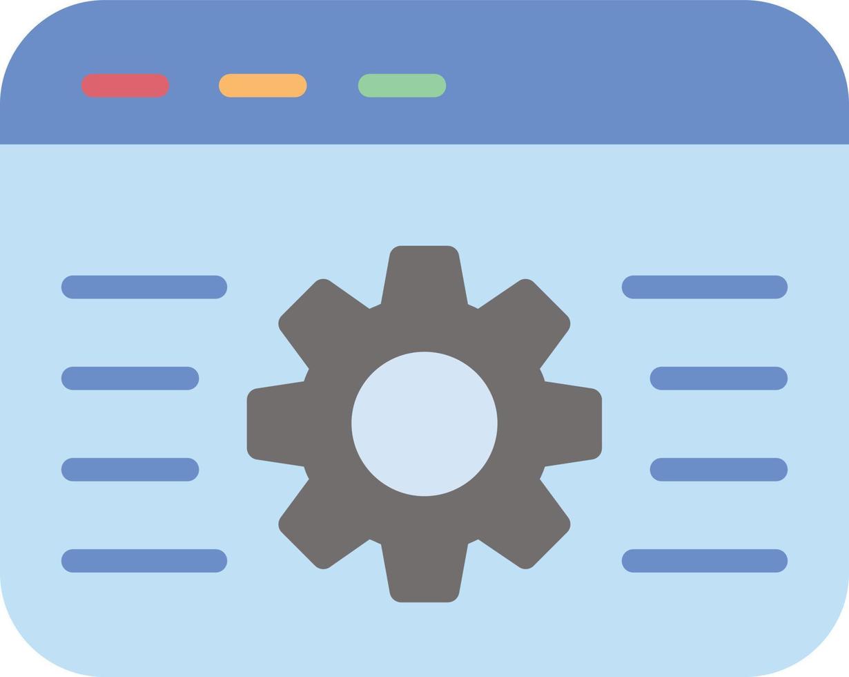 Browser Settings Flat Icon vector