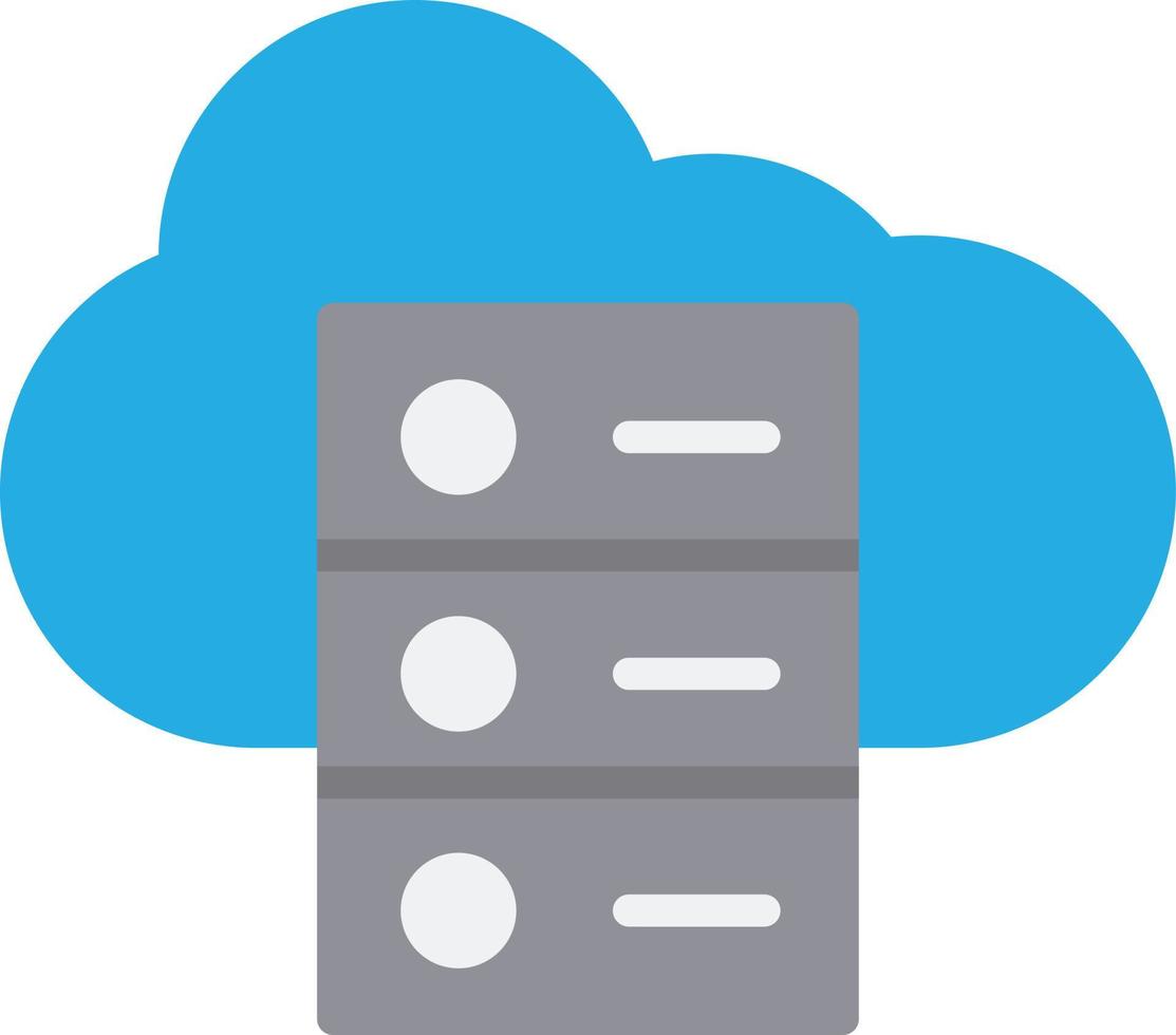 Cloud Server Flat Icon vector