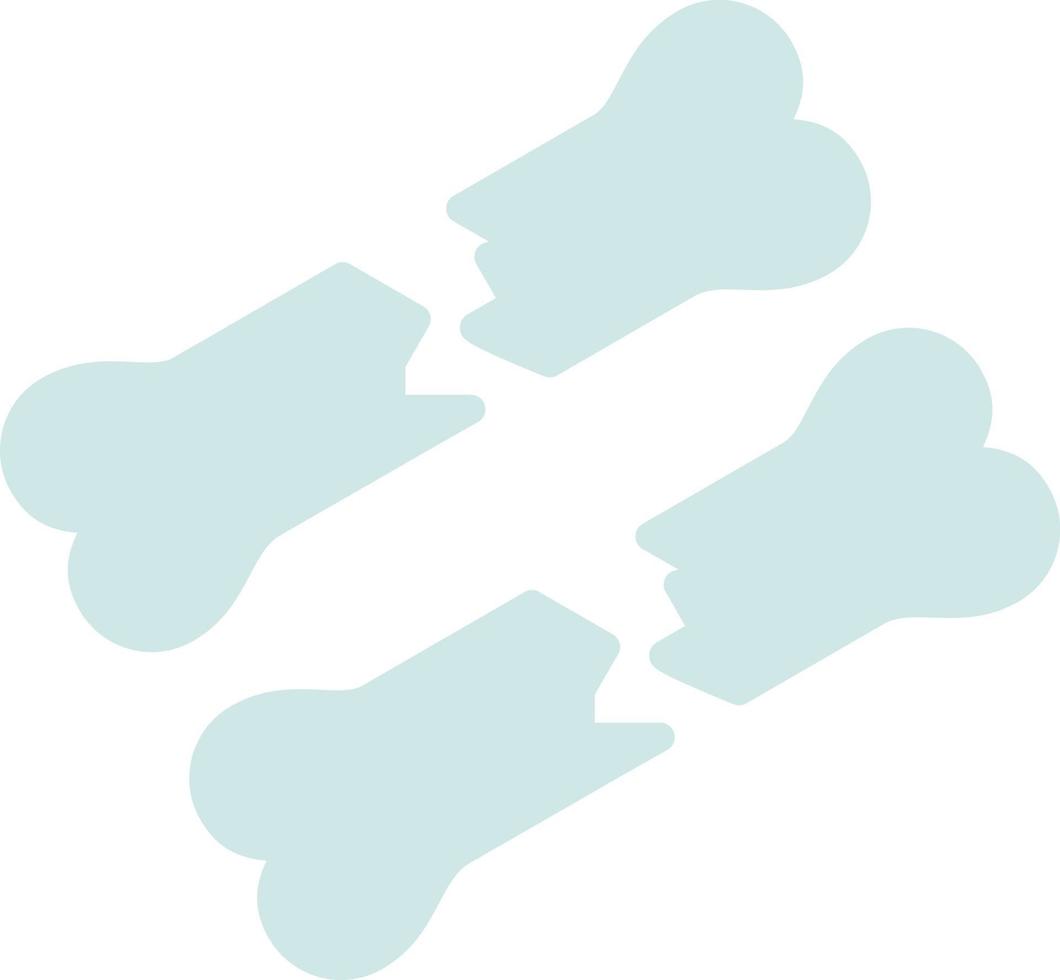 Broken Bone Flat Icon vector