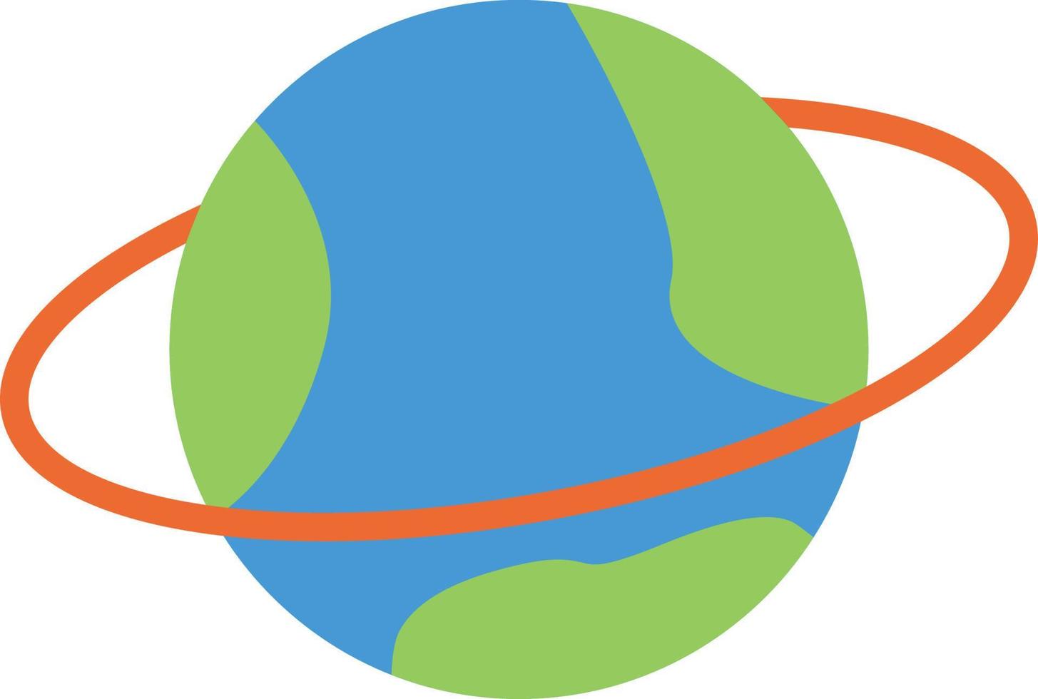 Saturn Flat Icon vector