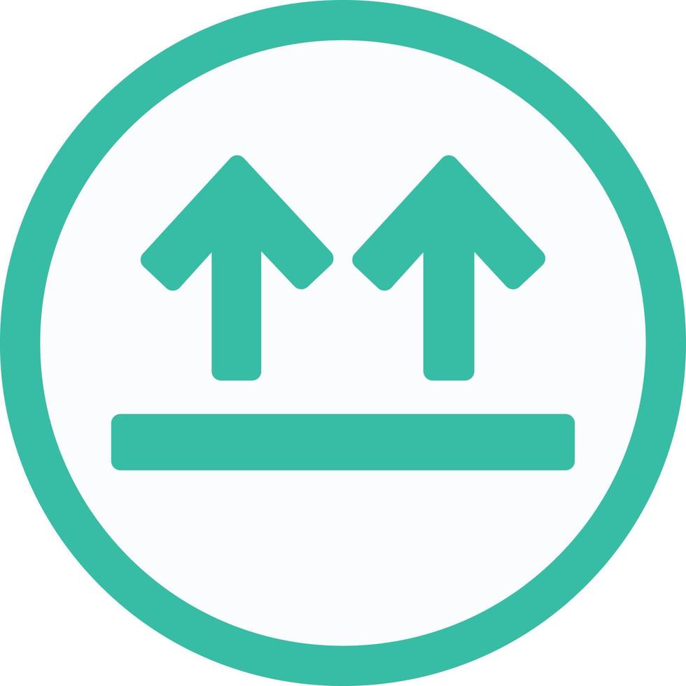 This Side Up Arrow Flat Icon vector